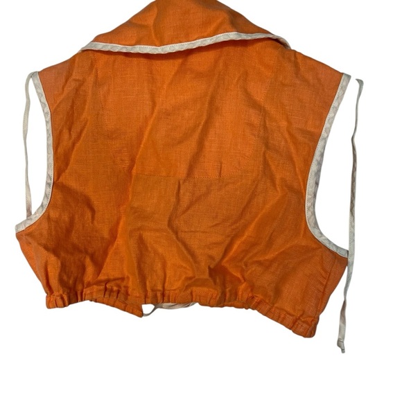 Matthew Bruch Orange Crop Top - Size 1 - From Rent the Runway! MSRP $795! - Picture 12 of 15